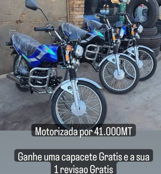 Motorizada Rico por apenas 41.000MT.Ganhe gratis uma capacete e a sua 1 revisao