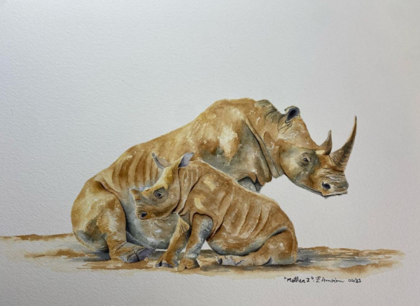 “Mother I”. Winsor & Newton on Arches cold pressed paper. Ready to frame.