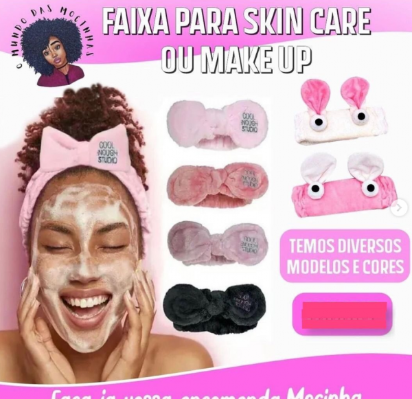 Faixas para skin care e make up🥺🥰✅ disponível para entrega imediata duas 2500kz façam já os vossos pedidos