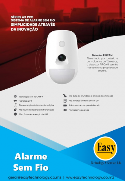 KIT DE ALARME SEM FIO O avançado sistema de alarme que ajuda a garantir a segurança de seus objetos de valor, com proteção contínua e garantia real 24