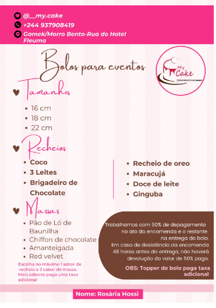 Bolos para eventos