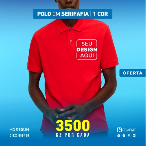 POLOS impressos em Serigrafia