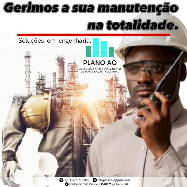 Os nossos serviços: • Criamos ou otimizamos o seu plano de manutenção.  • Gerimos ou formamos o seu departamento de PCM (planeamento e controle da manutenção).  • Criamos o seu cronograma de manutenção industrial.