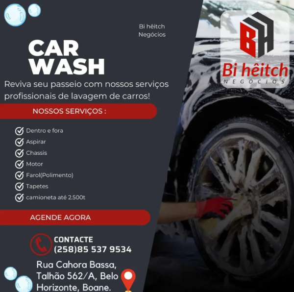 SERVIÇOS DE  CAR WASH