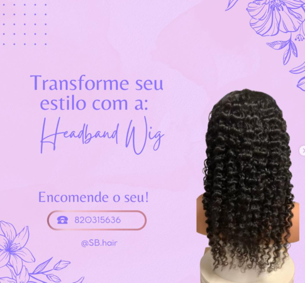 SERVIÇOS DE BELEZA _ CABELOS _ Headband Wigs Curly: (Preços) Tamanho 10: 6200MT Tamanho 12: 7200MT Tamanho 14: 7800MT Tamanho 16: 8800MT Tamanho 18: 10200MT