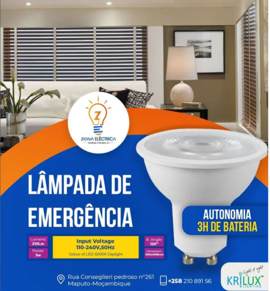 Garanta luz no seu espaço mesmo quando há corte de energia com as nossas lâmpadas de emergência.