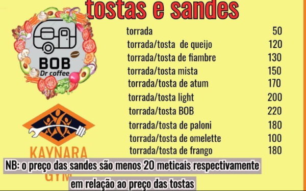 MENU E PREÇOS _ SERVIÇOS DE ALIMENTAÇÃO