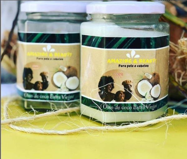 Óleo de Coco 100% natural. Concebido para hidratação de cabelo e pele