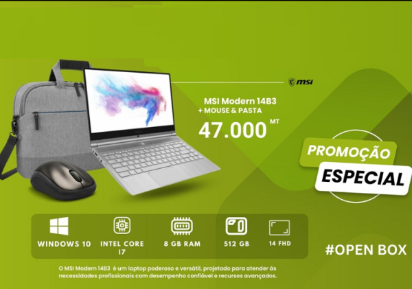 Portátil  Processador **Intel Core i7** de décima geração, que oferece um alto desempenho para as suas tarefas - 8 GB de memória **DDR4**