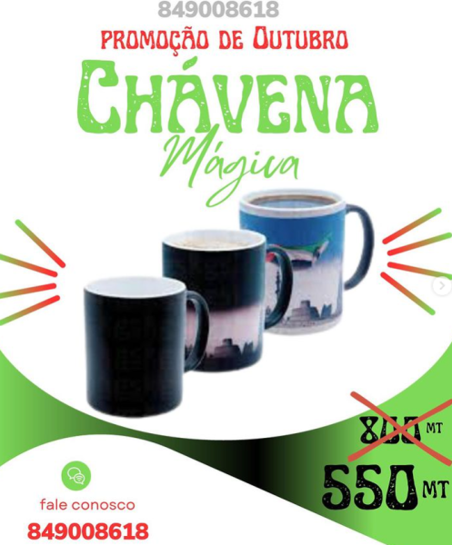 Encomende a sua chávena mágica e alegre o seu parceiro/a. 8 sem