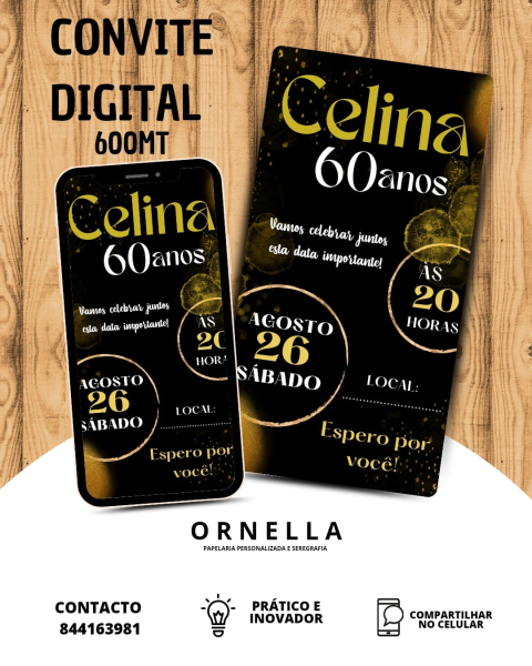 Convite digital Convite digital Fica pronto em 24h Preço 600mt