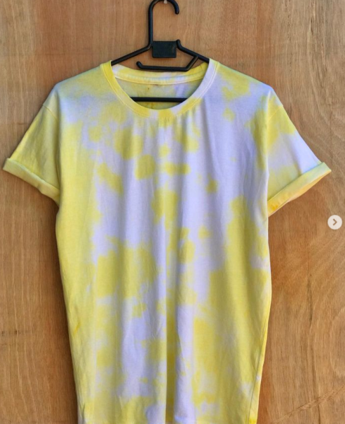 ASHND | SUNNY SKY - Crumple tie-dye - Amarelo & branco - Medium size - Unissexo - 100% algodão