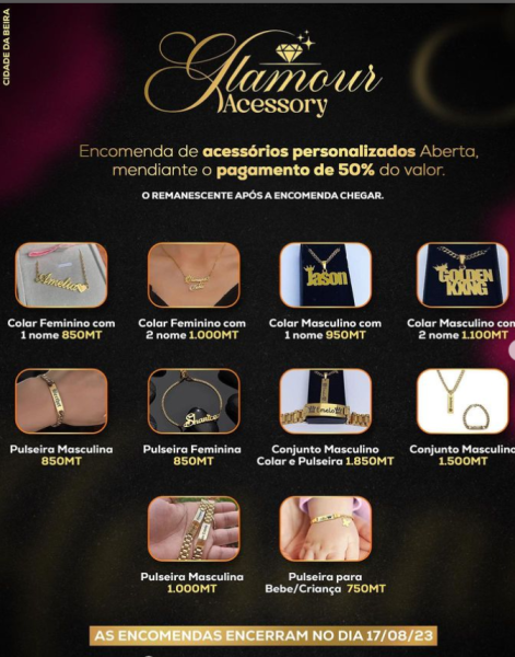 Encomendas de Acessórios Personalizados Abertas!