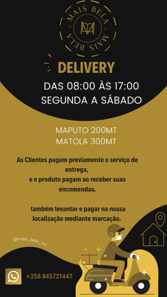 Shipping/Delivery/Entregas/Envios 200mt Maputo 300mt Matola ✈️Provincias 400mt🇲🇿