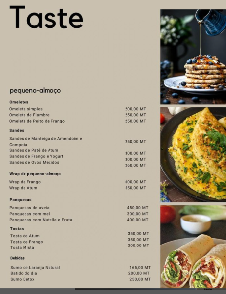 SERVIÇOS DE ALIMENTAÇÃO MENÚ E PREÇOS