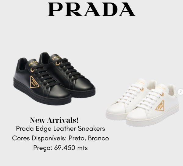 Prada Edge Leather Sneakers