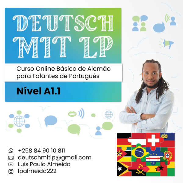 Curso básico de Alemão com LP Alemão para iniciantes online. Aprenda Alemão no seu próprio ritmo em 18 aulas.