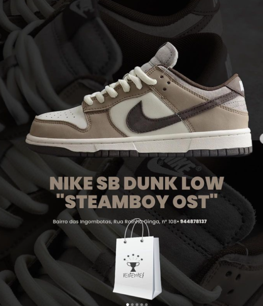 Marca: Nike (👟) Modelo: SB Dunk Low Steamboy OST ___________________________  Tamanhos Disponíveis: 40 até 44 Preço: 129.500,00 Kz