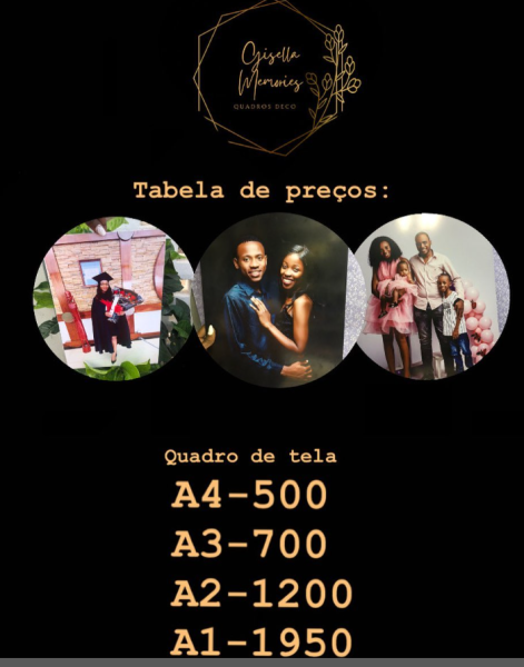 RETRATOS TABELA DE PREÇOS