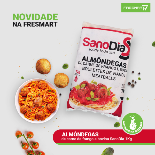 Almôndegas de carne bovina e frango