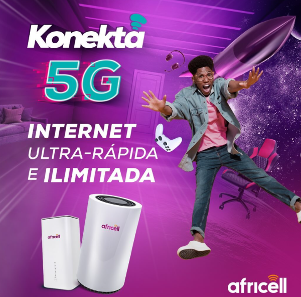 dispositivo Africell 5G com internet ilimitada na loja Africell