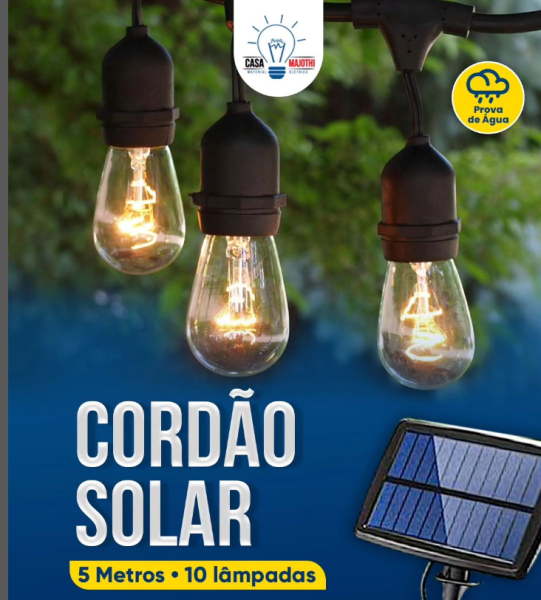 cordão solar, deixe o seu espaço com um toque decorativo e muito bonito.