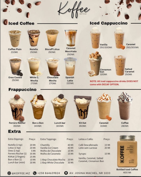 Iced coffee & Frappes