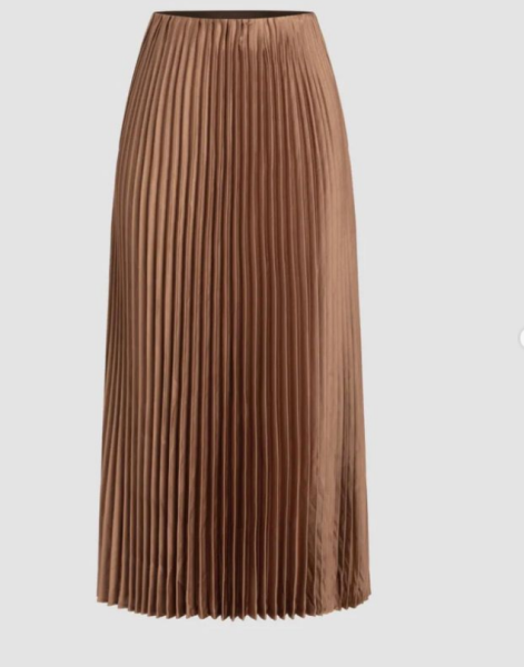 Saia plissada c/ elástico disponível por encomenda 📦 Cor: tan Tamanho: XP, P, M e G