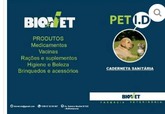 Caderneta sanitária 150,00 MZN