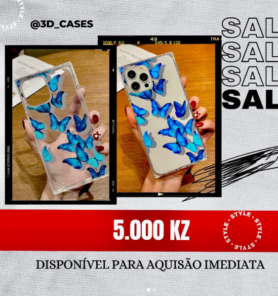 PHONE CASE COM CARÁCTERES DE BORBOLETA.🦋
