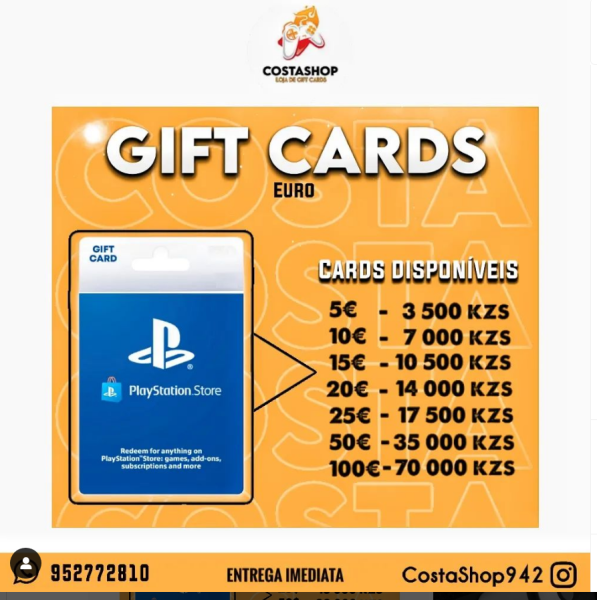 cards da Playstation em euro🇵🇹
