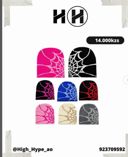 Spider Web Jacquard Beanie. Disponível agora!! (Poucas unidades disponíveis 🚨) Por: 14.000Kzs