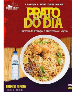 Biryani de Frango 🌶 (Água ou Refresco) 550MT