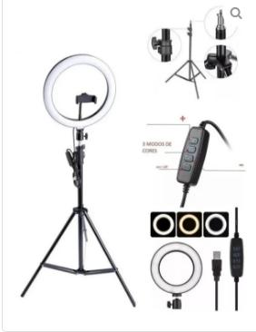 Ring lights com Tripé: ring Light 15 cores