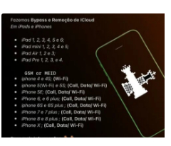 IPHONE 4 , 4S , 5 BYPASS (SEM REDE 1000MT) REMOÇÃO 5000MT IPHONE SE E 5S BYPASS (SEM REDE 1000MT & COM REDE MEID 2500MT) REMOÇÃO 5000MT