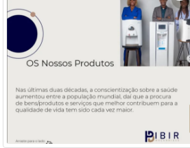 máquinas purificadoras de água, em três modelos: