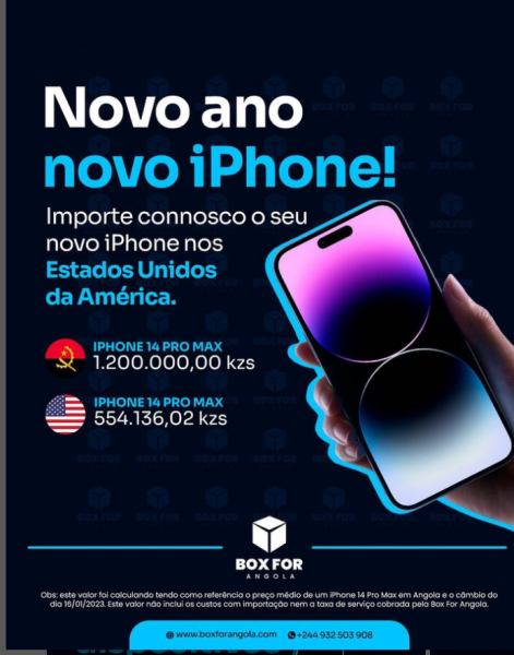 iPhone 14 Pro Max nos Estados Unidos até 4 vezes mais baratos do que em Angola