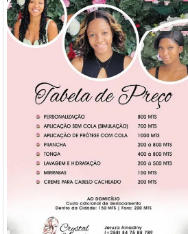 TABELA DE PREÇOS