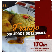 FRANGO ARROZ E LEGUMES