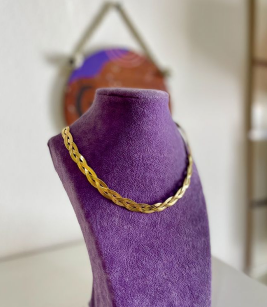 Colar Fita Trança 🏷️ 500,00 MT Aço Inoxidável