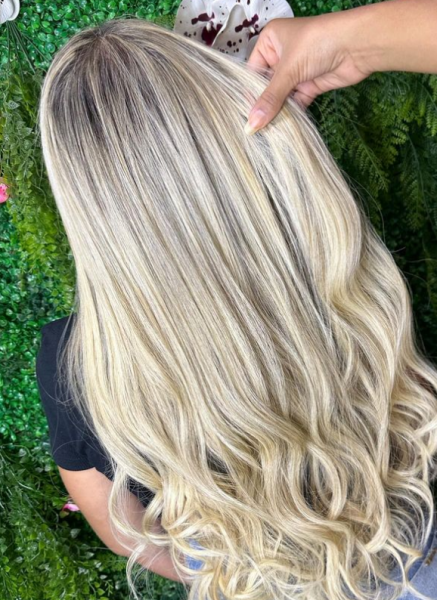 Cabelo Br do sul, 65 cm com aplicação em micro cápsulas, cor personalizada