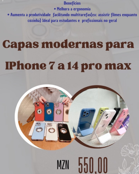 Várias opções de capas