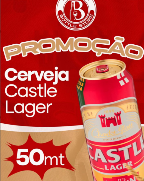 Cerveja Castle Lager por apenas 50