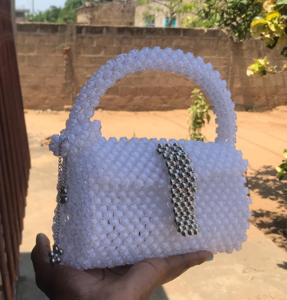 Bolsa de pérolas feita à mão, feita por encomenda à escolha,