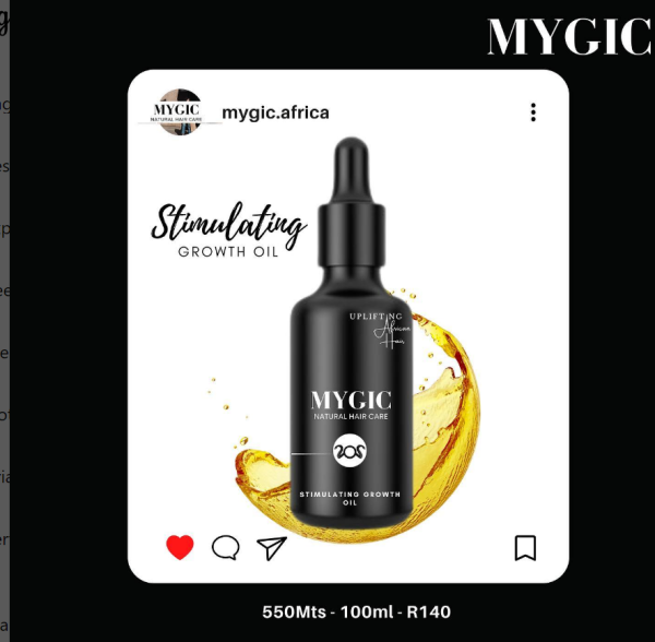 Stimulating Growth Oil 100ml. Disponível - Available.