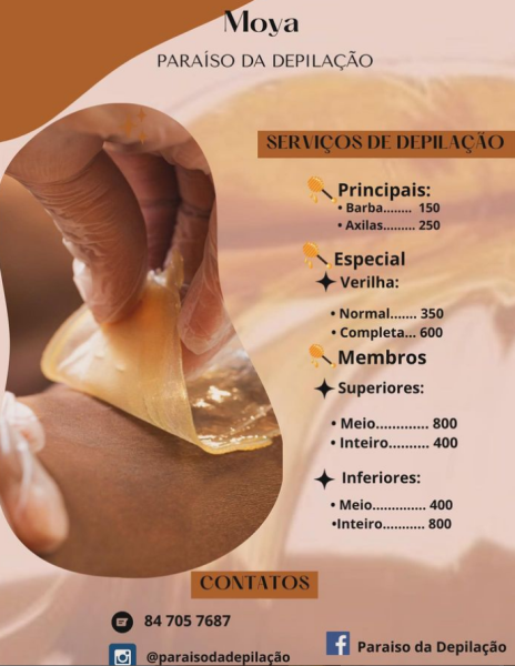 SERVIÇOS DE BELEZA DEPILAÇÃO AXILAS