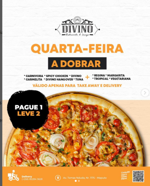 Pizza é a dobrar