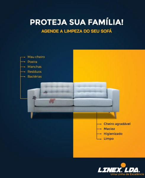 Garanta já a limpeza do seu sofá!🙂 Peça o seu orçamento