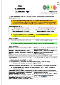 CURSOS PROFISSIONAIS E EXECUTIVOS: 1. Procurement, Logistica,