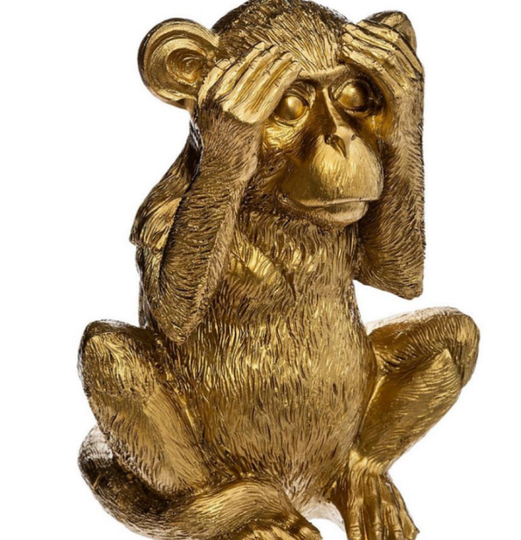 Estátua de macaco dourada- 1950mts